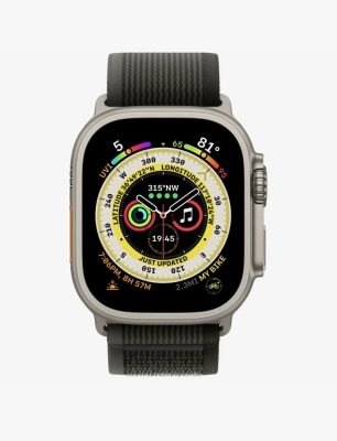 Фото 2 — Apple Watch Ultra 49 мм, корпус из титана, ремешок Trail (S/M) Черный/Серый