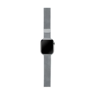 Фото 3 — Ремешок uBear Spark Apple Watch 42/44/45/49 мм, стальной, цвет серебро