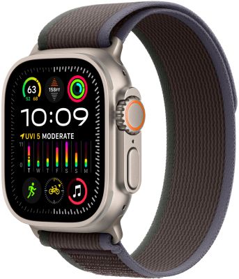 Фото 1 — Apple Watch Ultra 2 49 мм, корпус из титана, ремешок Trail (M/L) Синий/Черный