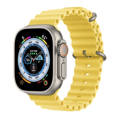 Фото 1 — Apple Watch Ultra 49 мм, корпус из титана, ремешок Ocean Желтый