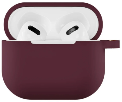Фото 2 — Чехол силиконовый "vlp" Soft Touch Apple AirPods 3, марсала