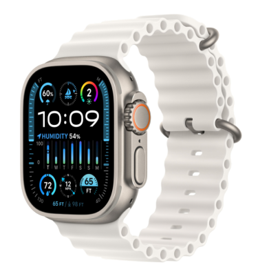 Фото 1 — Apple Watch Ultra 2 49 мм, корпус из титана, ремешок Ocean Белый