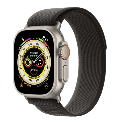Фото 1 — Apple Watch Ultra 49 мм, корпус из титана, ремешок Trail (M/L) Черный/Серый