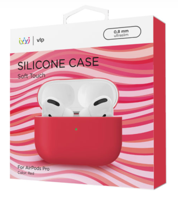 Фото 1 — Чехол силиконовый "vlp" Soft Touch Apple AirPods Pro, красный
