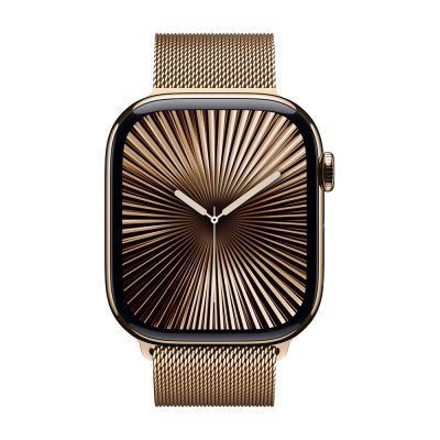 Фото 2 — Apple Watch Series 10 GPS + Cellular 46mm Gold Titanium Case with Gold Milanese Loop