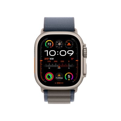 Фото 2 — Apple Watch Ultra 2 49 мм, корпус из титана, ремешок Alpine (L) Синий