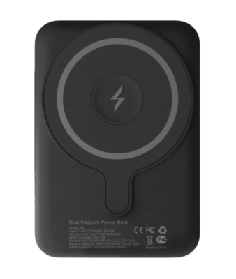 Фото 1 — Аккумулятор внешний «vlp» Dual Magsafe PowerBank 5000 mAh, 3A, USB-C, черный