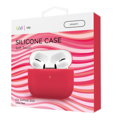 Фото 1 — Чехол силиконовый "vlp" Soft Touch Apple AirPods 3, красный