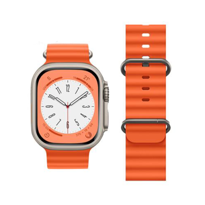 Фото 1 — Ремешок HOCO iWatch WA12 Original Marine Silicone 42/44/45/49 мм силикон (оранжевый)