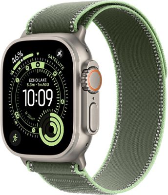 Фото 1 — Apple Watch Ultra 3 (2025) 49mm Natural Titanium Case with Green/Neon Trail Loop