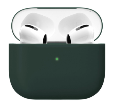 Фото 2 — Чехол силиконовый "vlp" Soft Touch Apple AirPods 3, темно-зеленый