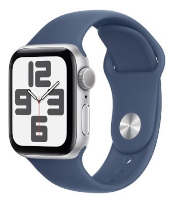Фото 1 — Apple Watch SE 40mm (2024) Silver Aluminum Case with Denim Sport Band