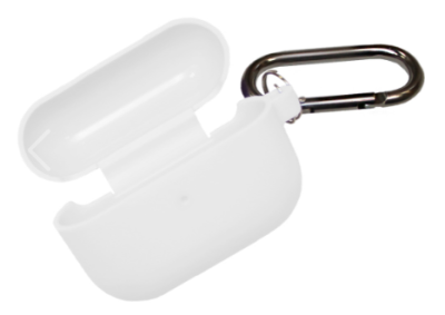 Фото 1 — Чехол силиконовый Apple AirPods 3 с карабином, белый