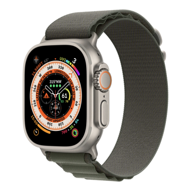 Фото 1 — Apple Watch Ultra 49 мм, корпус из титана, ремешок Alpine (S) Зеленый