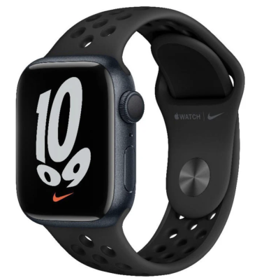 Фото 2 — Apple Watch Nike Series 7 45 мм Тёмная ночь, спортивный ремешок цвета тёмная ночь
