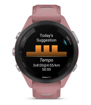 Фото 3 — Умные часы Garmin Forerunner 265S 42mm Black Bezel with Light Pink Case and Light Pink/Whitestone Si
