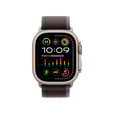 Фото 2 — Apple Watch Ultra 2 49 мм, корпус из титана, ремешок Trail (M/L) Синий/Черный